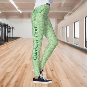 Legging Caduceus com Fundo de Folhas