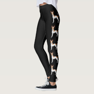 Legging Cães Casaco Suaves de Caça Ibizan Brancos e Vermel