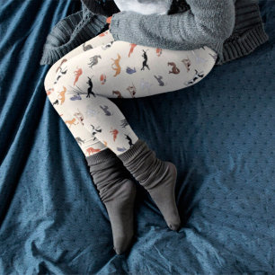 Legging Cães de Cães de Caça-Branca de Greyhound Italiano