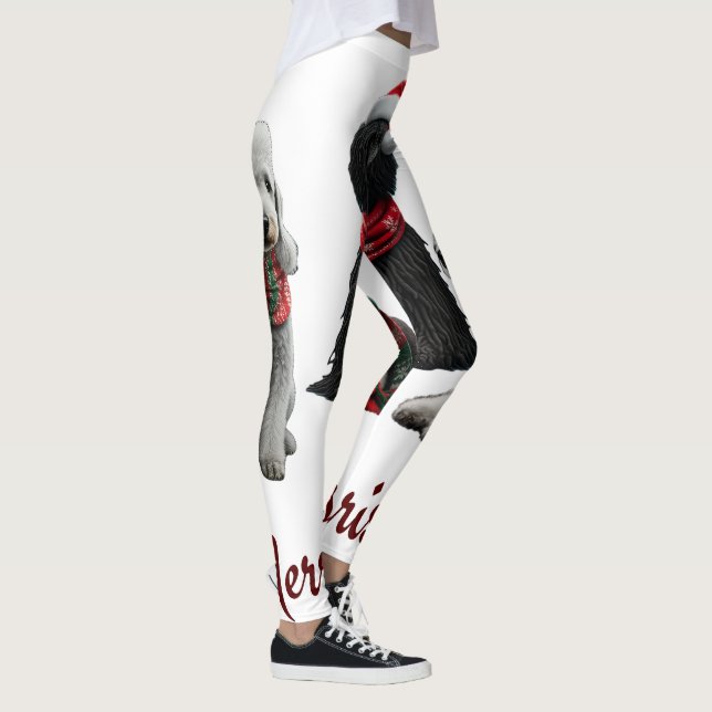 Legging Cães de Natal Feliz (Direita)