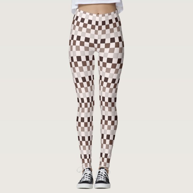 Legging Cafe Au Lait checkerboard pattern (Frente)