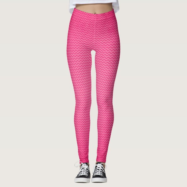 Legging Calçado ativo, com padrão rosa, Fuschia (Frente)