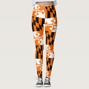 Legging Calças alaranjadas da ioga das caneleiras da