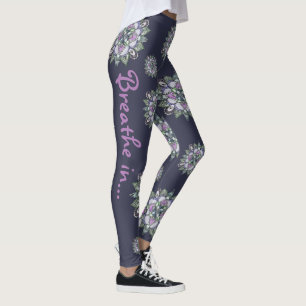 Legging Calças da ioga da mandala da aguarela