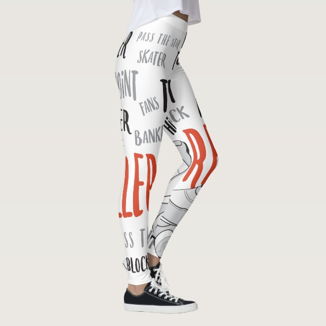 Legging Calças de Derby do rolo (Direita)