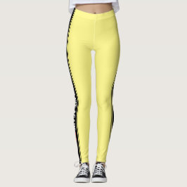 Legging Calças de esportes de Design de texto com faixas v