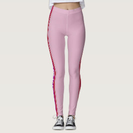 Legging Calças de esportes de Design de texto com faixas v