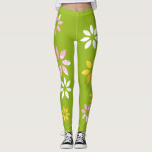 Calças de Exercício de Padrões Florais Coloridos A