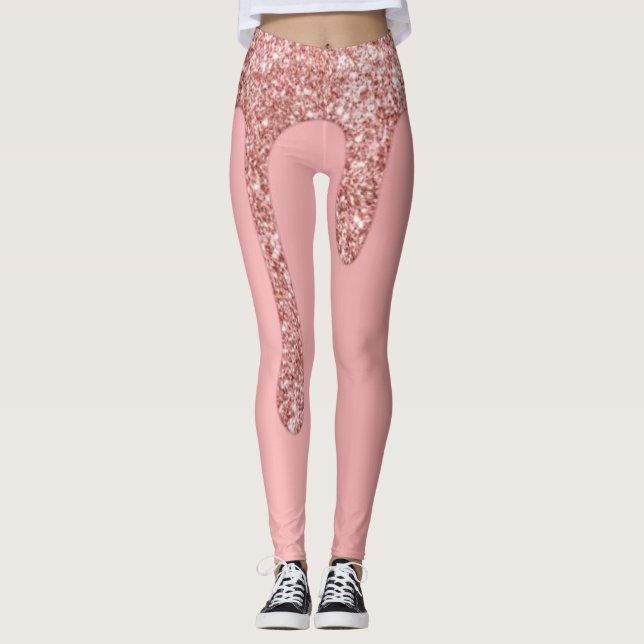 Legging Calças de Íoga Cinzenta Rosa Padrões de Grelha (Frente)