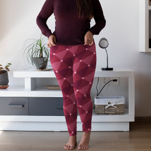 Legging Calças de Natal de Árvores Rosa