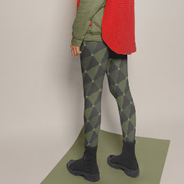 Legging Calças de Natal de Árvores Verdes