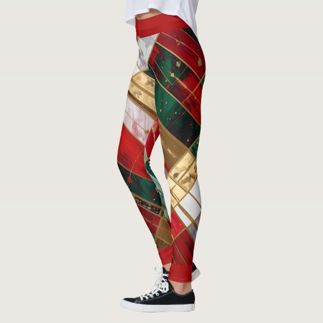 Legging Calças de Natal Loucas (Esquerda)