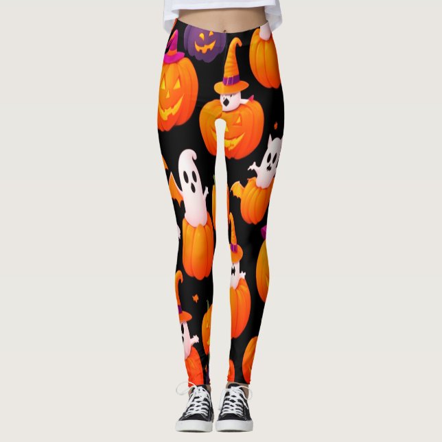 Legging Calças de Trecho Noturno Spooky (Frente)