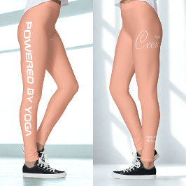 Legging Calças de Yoga com Estampa Personalizada Crew Peac