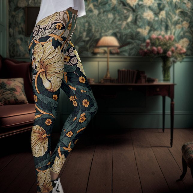Legging Calças De Yoga De Dois Tons Teais Dourado Pimperne (Criador carregado)