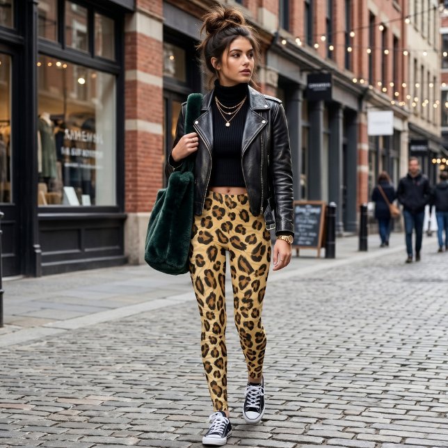 Legging Calças de Yoga Estampa de Leopardo na Moda (Criador carregado)
