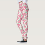 Legging Calças de Yoga Floral Japonesa, Rosa Sakura,<br><div class="desc">Impressão do Padrão Floral Japonês Pink Sakura cria uma peça de moda de pernas muito lisonjeira.</div>