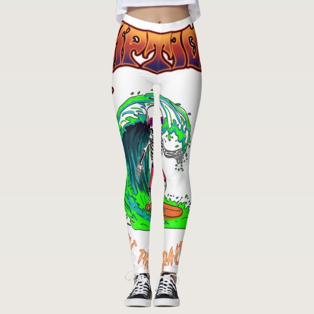 Legging Calças de Yoga RIPTIDE Logotipo de Surfista (Frente)