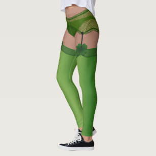 Legging Calças do traje de St Patrick engraçado das
