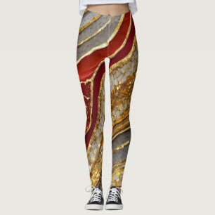 Legging Calças do Universo Vermelho Cósmico para Amantes E