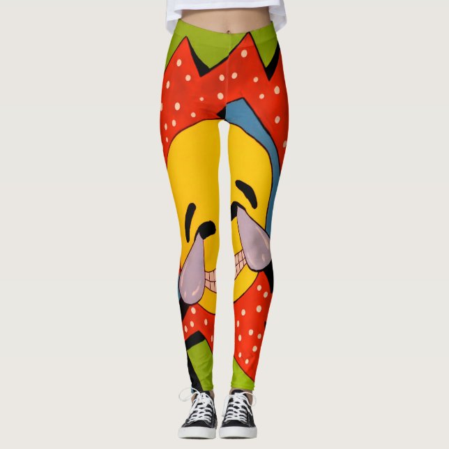 Legging Calças felizes (Frente)