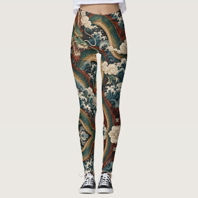 Legging Calças Jade Dragon (Frente)