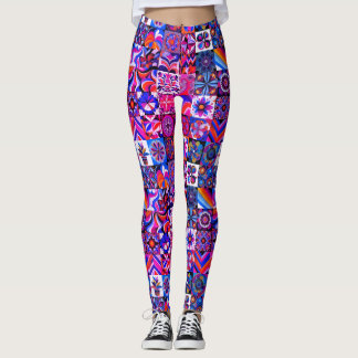 Legging Calças justas personalizadas de estilo retrô com p