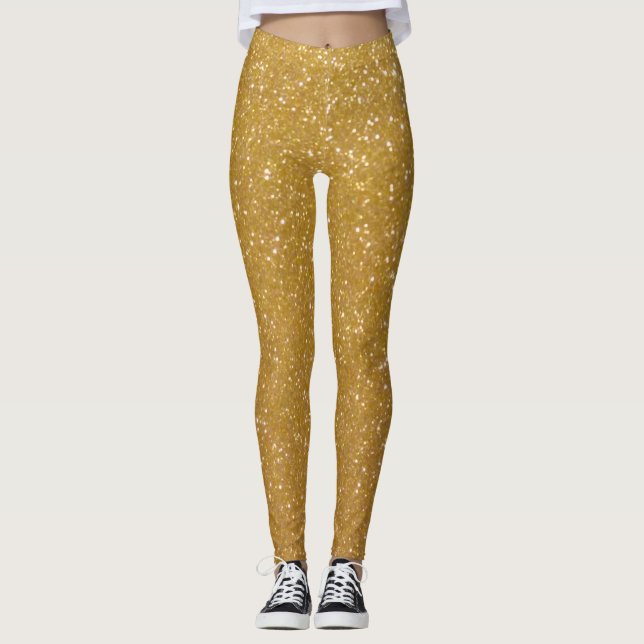Legging Calças justas Sparkly impressas brilho das (Frente)