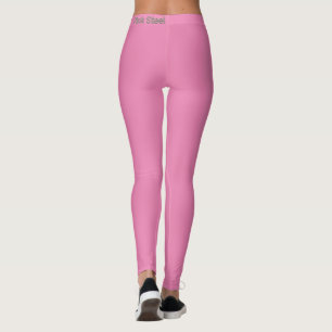 Legging Calças Pink Steel rosa na cintura traseira