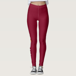 Legging Calções de futebol Burgundy Personalizado de Amor