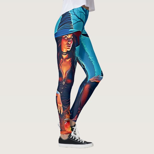 Legging Caldeirão Encantado de Bruxas Místicas (Direita)