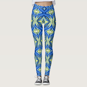 Legging Caleidoscópio Amarelo e Azul