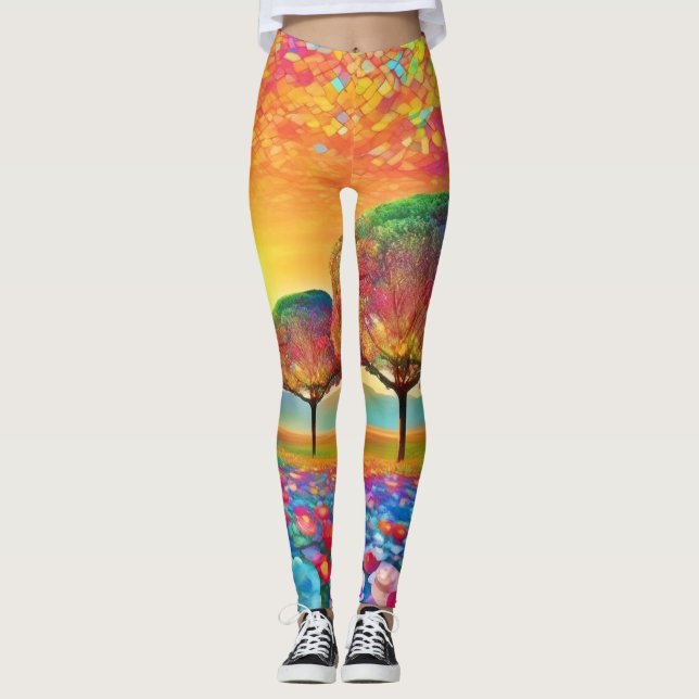 Legging Caleidoscópio da Natureza Sunset (Frente)