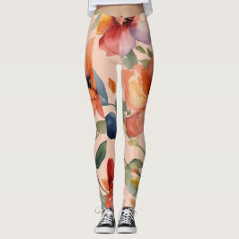 Legging Caleidoscópio Floral: Design de Flor Multicolor
