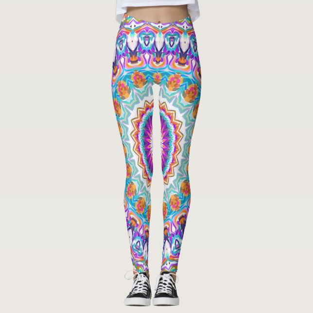 Legging Caleidoscópio Roxo Mandala (Frente)