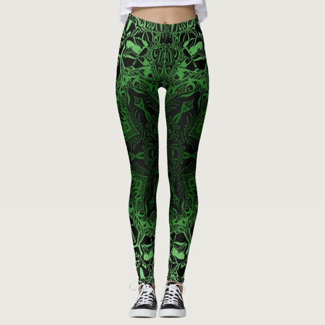 Legging Caleidoscópio verde (Frente)