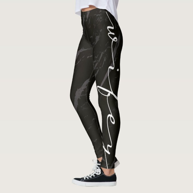 Legging Caligrafia de Mágico Negro (Esquerda)