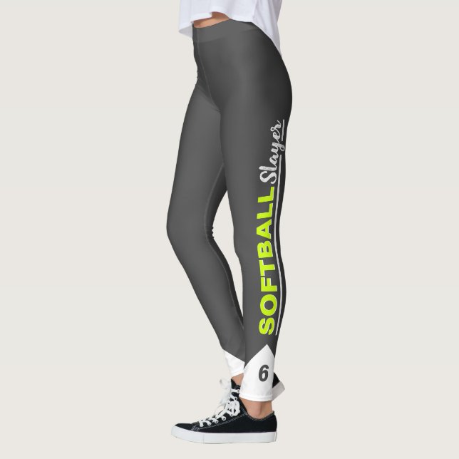 Legging Camada de Softball Personalizada (Esquerda)