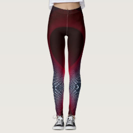 Legging Câmara Echo Metálica abstrato com Onda Sonora Verm
