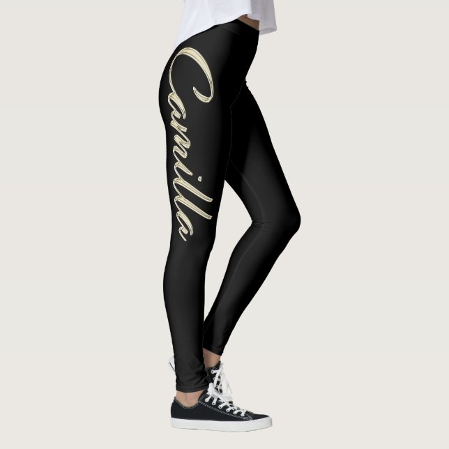 Legging Camilla white gold Handwriting Hose (Direita)