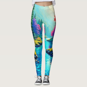 Legging Caminho Florestal Sonhador do Rio Místico Design