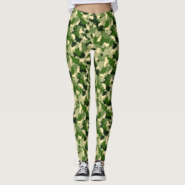Legging Camo Cats Verde (Frente)