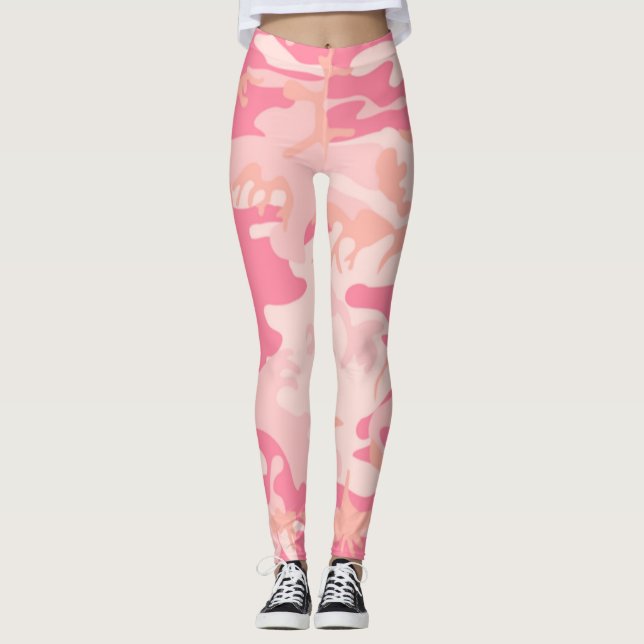 Legging Camo Cure Cancer rosa (Frente)