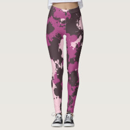 Legging Camo Mauve Paint Splatter