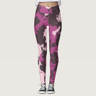 Legging Camo Mauve Paint Splatter