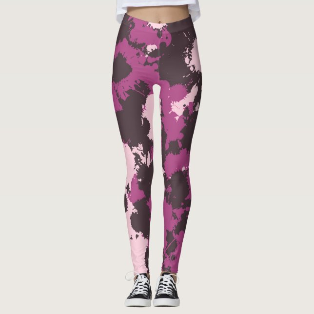 Legging Camo Mauve Paint Splatter (Frente)