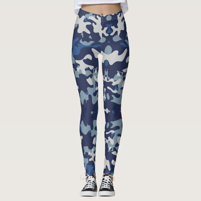 Legging Camouflage Navy - Power yoga Ir (Frente)