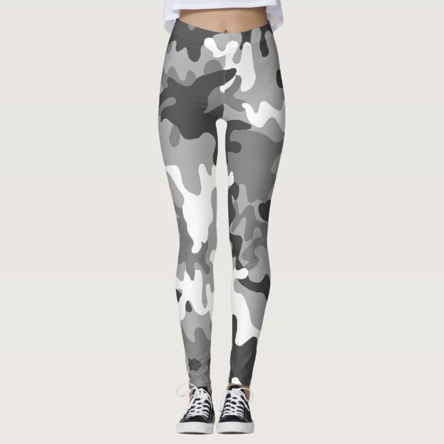 Legging Camouflage Snow Army - Power yoga Ir (Frente)