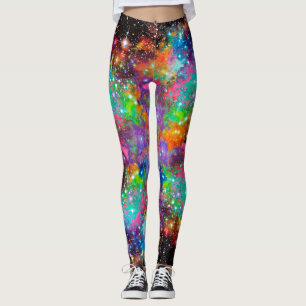 Legging Campo de estrela da incandescência por todo o lad