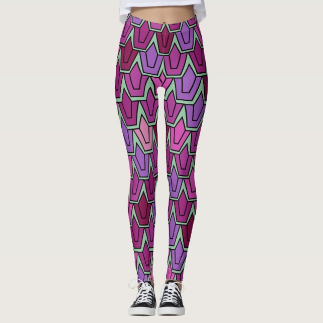 Legging Campo de Tulipa Roxo (Frente)